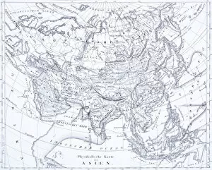 Images Dated 3rd December 2013: Engraving: Map of Asia