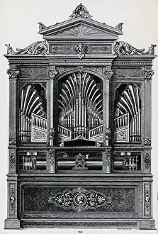 Organ Prints: Engraving Of A Mechanical Organ