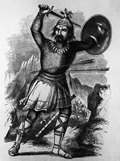 Engraving of Mongol Conqueror Genghis Khan