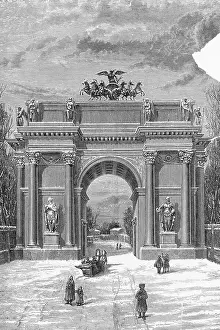 Sleigh Prints: Engraving of Narva Triumphal Arch