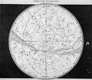 Engraving of Northern Star Chart