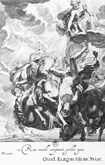 Thunderstorm Prints: Engraving of Phaeton Struck Down by Zeus Thunder