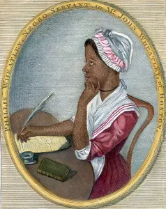 Choker Prints: Engraving of Phillis Wheatley Writing