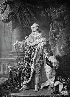 Engraving After Portrait of Louis XVI by Antoine-Francois Callet