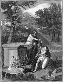 Engraving of Samuel Anointing Saul