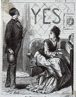 Engraving Of Satire Of Courtship