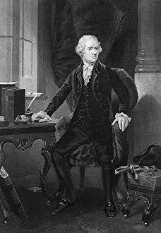 Engraving Of Seated Alexander Hamilton