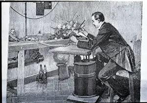 Engraving Of Seguy In Laboratory