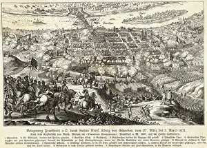 Engraving of Siege of Frankfurt