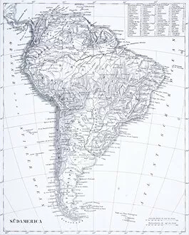 Images Dated 3rd December 2013: Engraving: South America