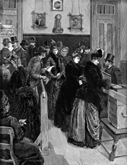Images Dated 24th September 2015: Engraving of Suffragettes