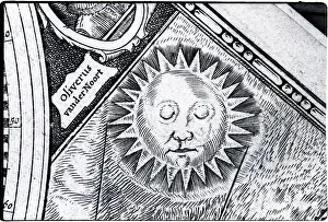 Engraving Of Sun W/Face; 1676
