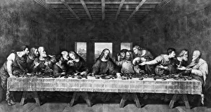 Apostle Prints: Engraving Of Last Supper By Da Vinci
