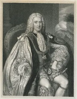Stylish Prints: Engraving of Thomas Pelham-Holles, Duke of Newcastle by William Holl