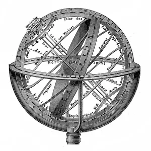 Satellite Collection: Engraving vintage Planetarium