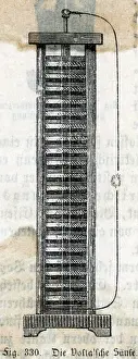 German Text Prints: Engraving of Volta's Pile