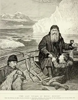 Navigator Prints: Engraving After The Last Voyage of Henry Hudson by John Collier