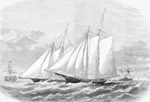 Powerful Prints: Engraving of Yacht Race