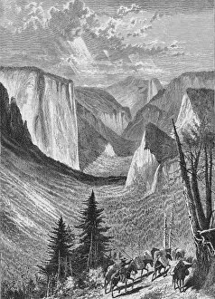 Engraving of Yosemite Valley