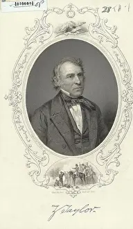Oval Prints: Engraving Of Zachary Taylor