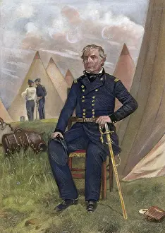 Belt Prints: Engraving of Zachary Taylor after Alonzo Chappel