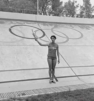 Enriqueta Basilio Carrying Olympic Torch