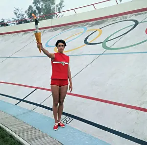 Enriqueta Basilio Waving on Olympic Grounds