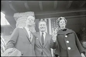 Enthusiastic Candidate Nelson Rockefeller and Family