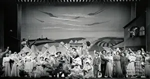 Cast Prints: Entire Cast Of Oklahoma On Stage