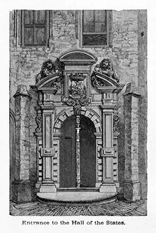 Images Dated 19th September 2016: Entrance to Hall of the Provencial States, Zeeland, Netherlands 1887