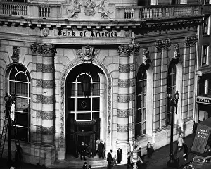 Entrance to Main Branch of The Bank of America