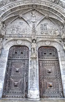 Entrance of the Mosteiro dos JerAonimos, Lisbon, Portugal