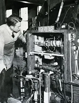 E.O. Lawrence With Atom Disintegrator
