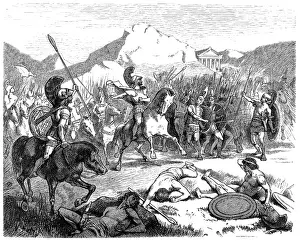 General Prints: Epaminondas Echelon formation in the Battle of Leuctra (371 BC)
