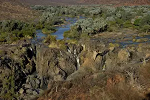 Epupa Falls, waterfalls of the Kunene River on the Namibian-Angolan border, Kunene Region, Namibia