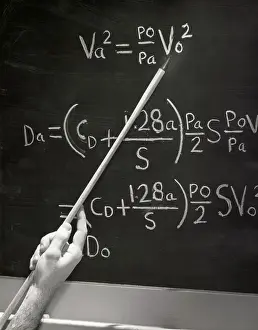 Blackboard Prints: Equation on Blackboard