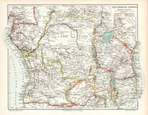 Morocco Collection: Equatorial Guinea map 1895