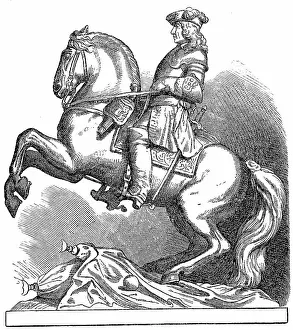 Animal Depiction Prints: Equestrian statue of Prince Eugene in Vienna