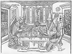 Northern Renaissance Prints: Erasmus of Rotterdam in his Study