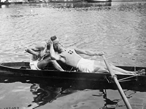 Victory Prints: Ercole Olgeni and Giovanni Scatturin Kissing After Victory