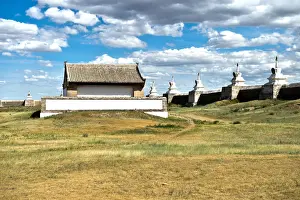 Independent Mongolia Prints: Erdene Zuu Monastery at city of Karakorum of A-vAorkhangai Province Mongolia