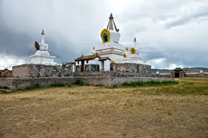 Public Building Prints: Erdene Zuu Monastery at city of Karakorum of A-vAorkhangai Province Mongolia