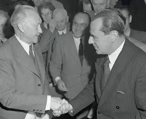 Bonn Prints: Erich Koehler Shaking Hands with Konrad Adenauer