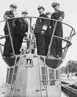 Submarine Prints: Erich Raeder In Submarine Conning Tower