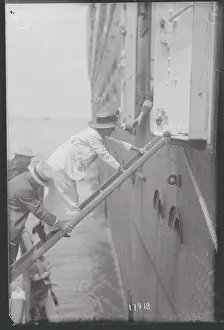 Caution Prints: Ernest G. Draper Climbing Ladder