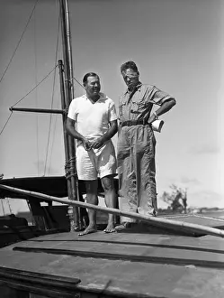 Bahamas Prints: Ernest Hemingway And Flyod Gibbons