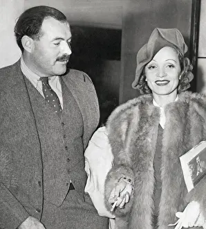 Ernest Hemingway and Marlene Dietrich