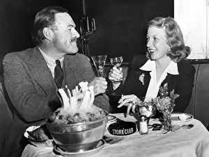 Newlyweds Prints: Ernest Hemingway and Martha Gelhorn Make a Toast