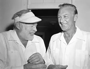 Ernest Hemingway Talking with Gary Cooper