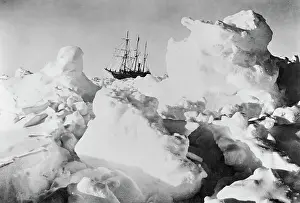 Desolate Prints: Ernest Shackleton's Ship Endurance Trapped in Ice